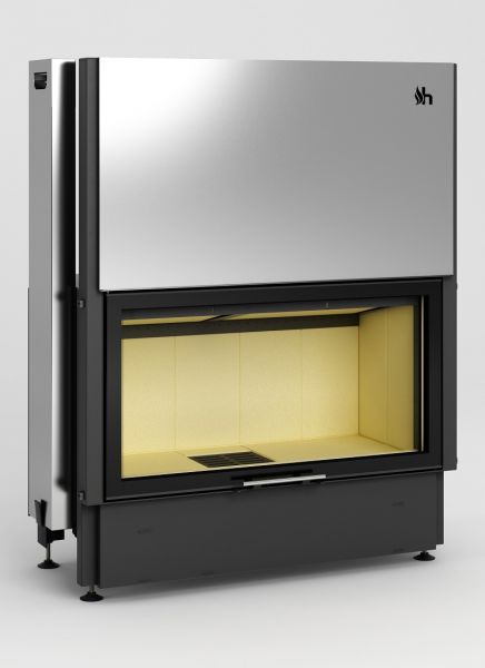 Zestaw kominek powietrzny stalowy KRATKI LUCY BLACK 12 kW Ø 200 z akcesoriami volcano dth - Zestaw kominek powietrzny stalowy KRATKI LUCY BLACK 12 kW Ø 200 z akcesoriami